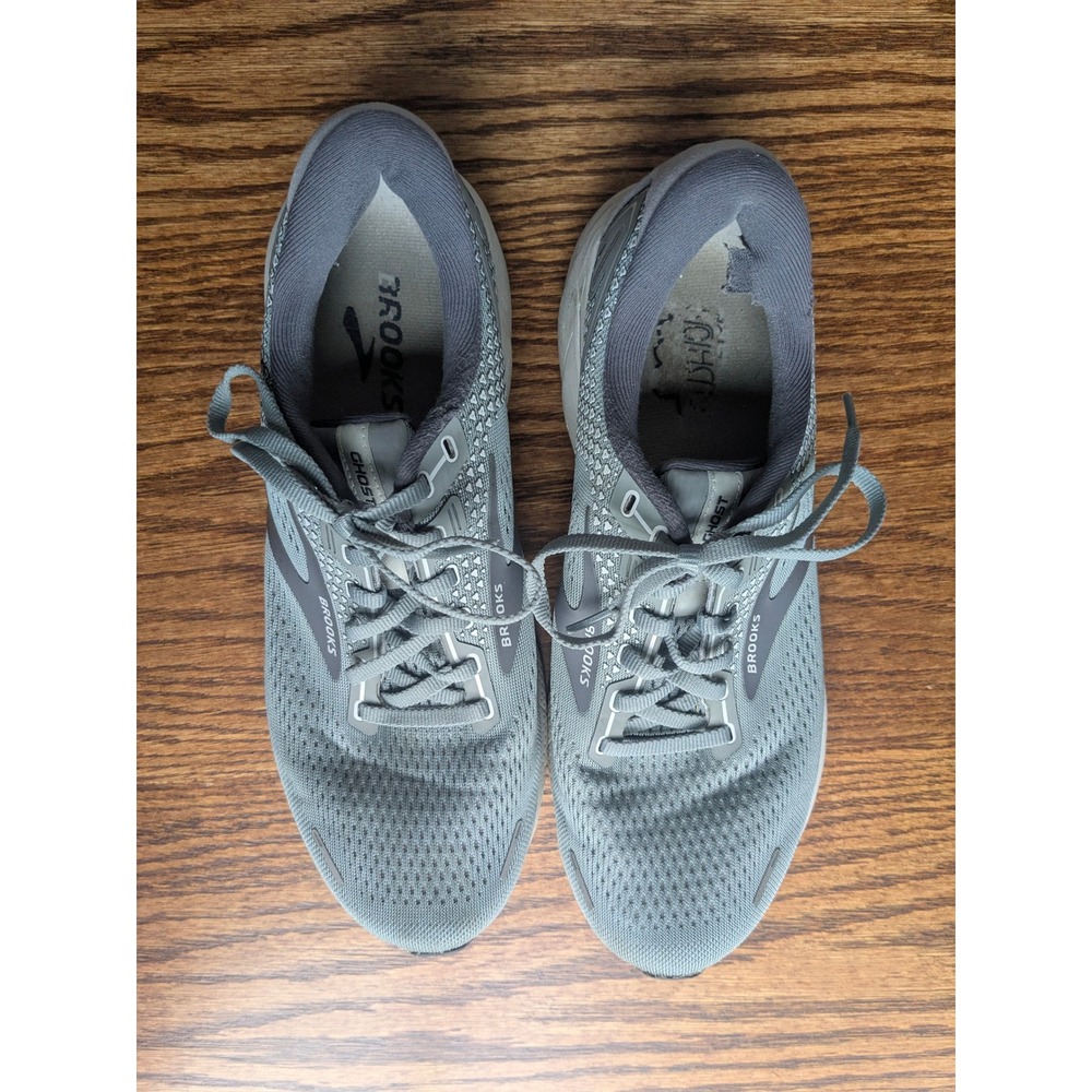 Brooks Ghost 14 Mens Running Shoes Grey Low Top Sneakers 1103691D020